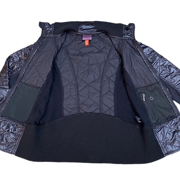 Zella Lightweight Mixed Media Jacket with Thumbholes, Zippered povkets, … - Picture 3 of 12